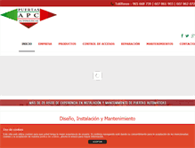 Tablet Screenshot of apc-puertas.com